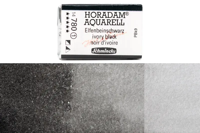 Horadam Full-Pan Watercolor Paint – Ivory Black #780 1