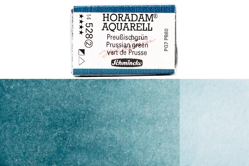 Horadam Watercolor Full Pan #528 Prussian Green Shade 1