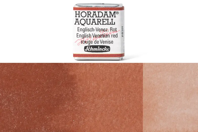 Horadam Watercolor Half Pan – English Venetian Red (#649) 1