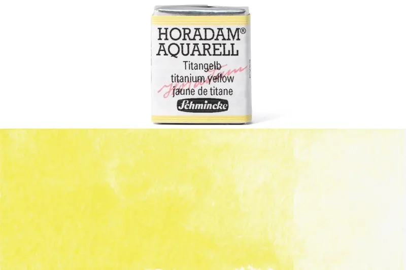 Horadam Watercolor Half Pan – Titanium Yellow #206 1