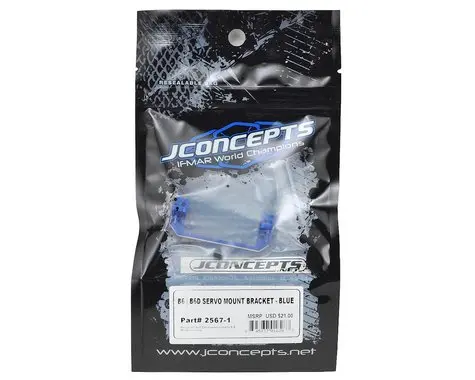 Jconcepts B6/B6D Aluminum Servo Mount Bracket – Blue Anodized (Jco2567-1) 1
