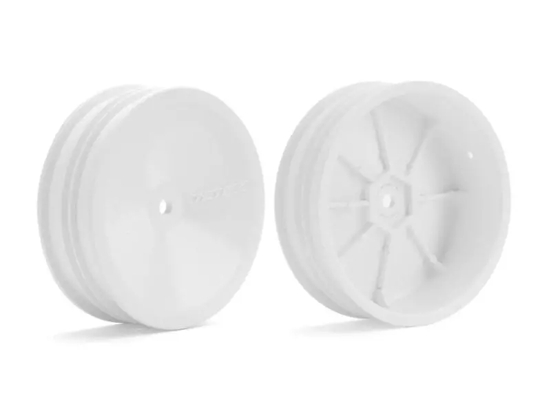 Jetko 1/10 Front White Alloy Wheels – 2-Piece Set For 2Wd Off-Road Vehicles 1