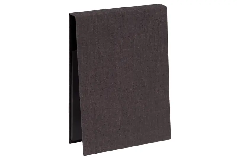 Kakimori Mini Note Cover In Shimada Grey Woven Material 1