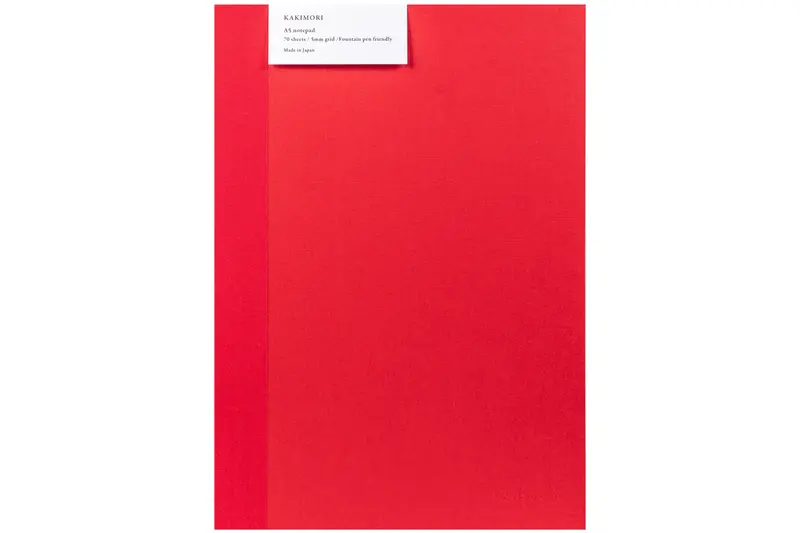Kakimori Red A5 Hardcover Notepad – Japanese Crafted 1