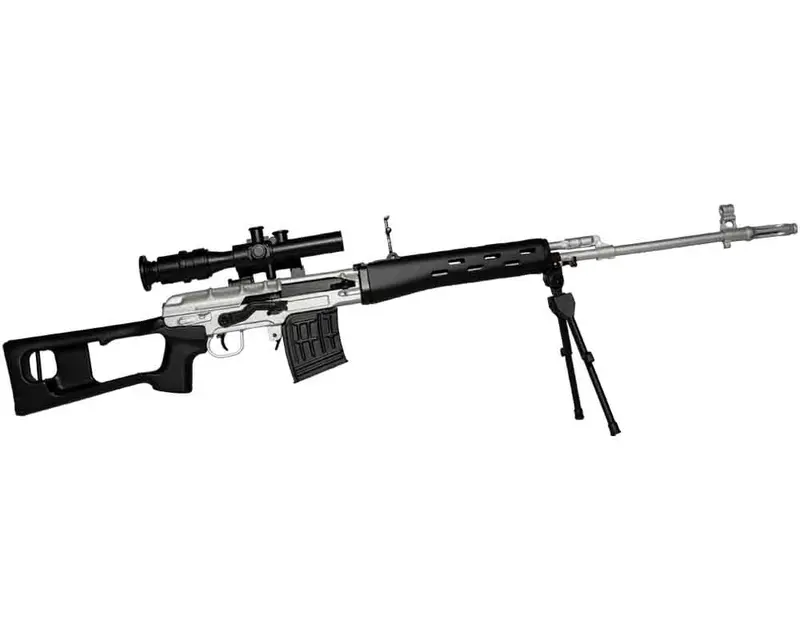 Limited-Edition Svd Sniper Model – 1:4 Scale In Metallic Silver 1