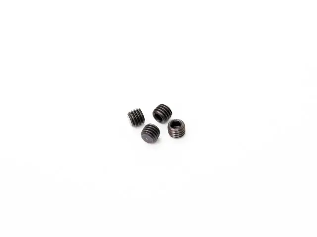 M5×4Mm Flat-Point Set Screw Pack – Four Case-Hardened Screws For Flush Mounting (B04504F) 1
