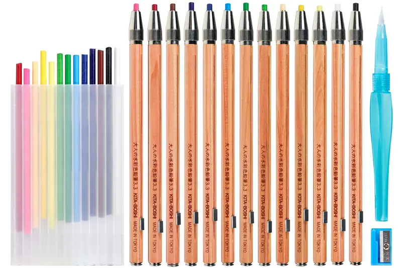 Mechanical Watercolor Pencil Set – 13 Colors, Refillable System 1