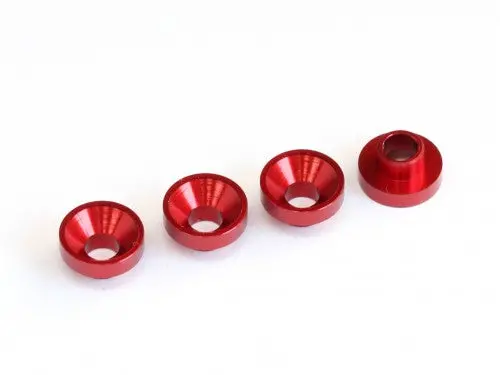 Mr33 Red Aluminum Servo Washer – 3.0 × 7.5 Mm (Pack Of 4) 1