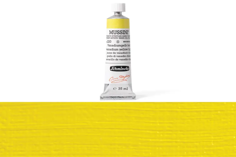 Mussini #220 Light Vanadium Yellow Oil Paint – 35 Ml 1