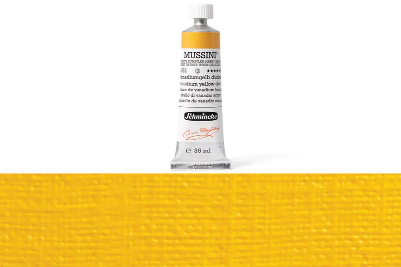 Mussini #221 Deep Vanadium Yellow Oil Paint – 35 Ml 1