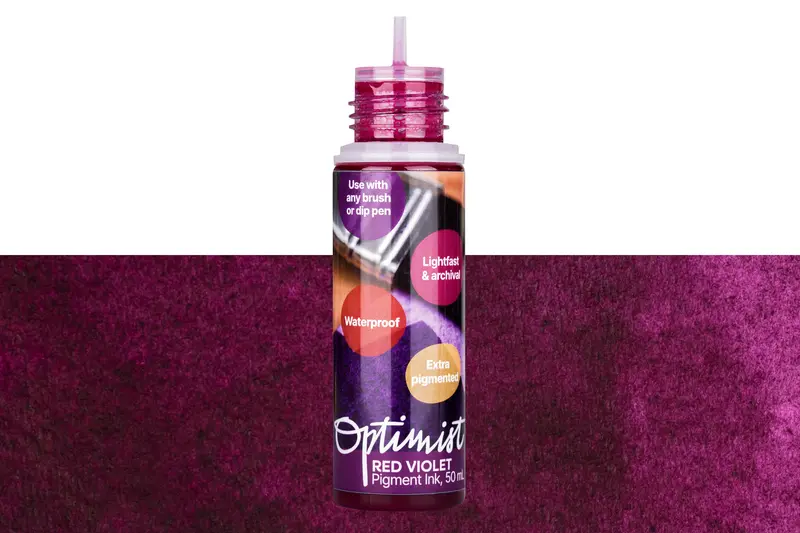Optimist #300 Red Violet Pigment Ink – 50 Ml Precision Bottle 1