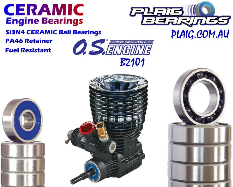 Os B2101 .21 Engine Bearing Kit – Steel Or Ceramic Options (Osceb2101) 1