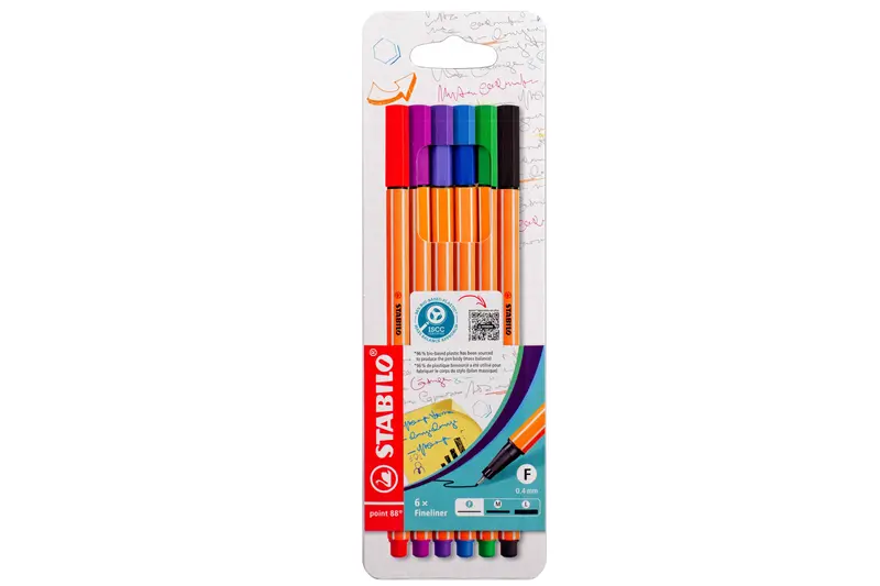 Point 88 Classic Fineliner Set – 6 Essential Black Ink Pens 1
