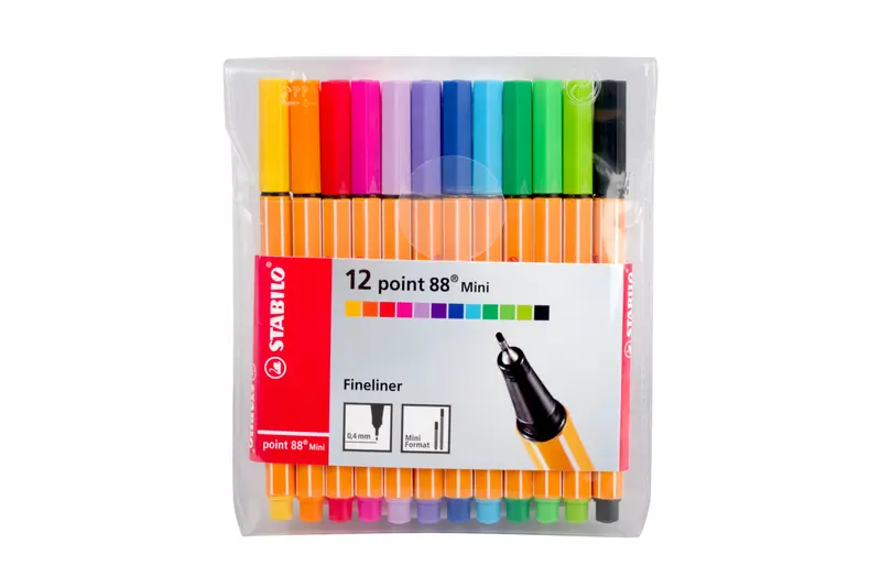 Point 88 Mini Fineliner Set – 12 Precision Black Ink Pens 1