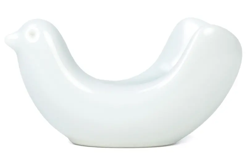 Porcelain Dove-Shaped Brush Rest For Art Supplies 1