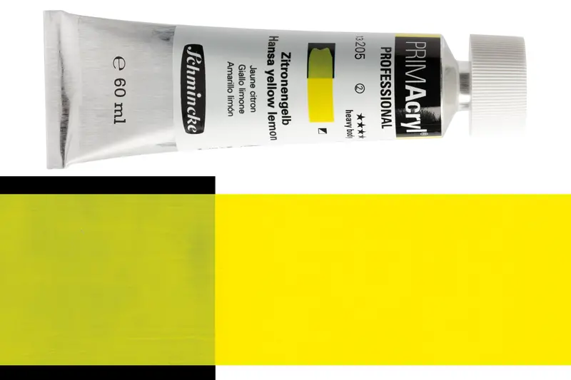 Primacryl Professional Acrylic Paint – Hansa Yellow Lemon #205 1
