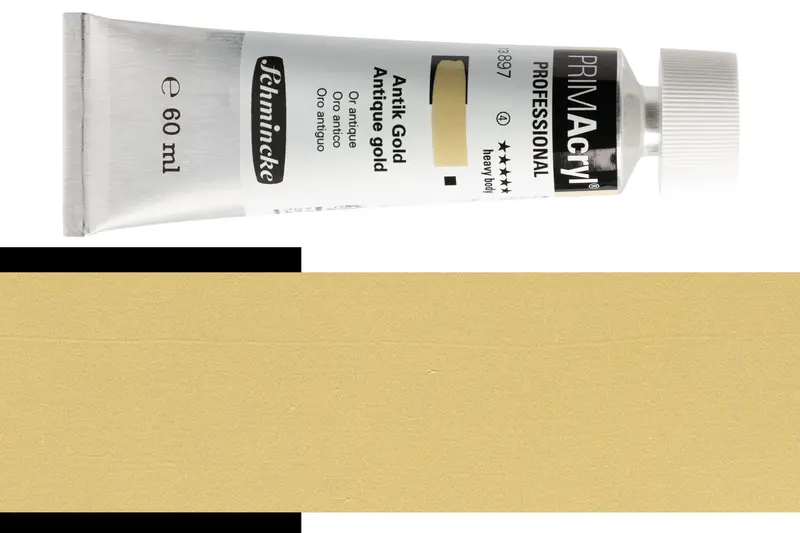 Primacryl Professional Antique Gold Metallic Acrylic Paint #897 1