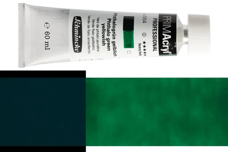 Primacryl Professional Phthalo Green (Yellowish Shade) Acrylic Paint #564 1