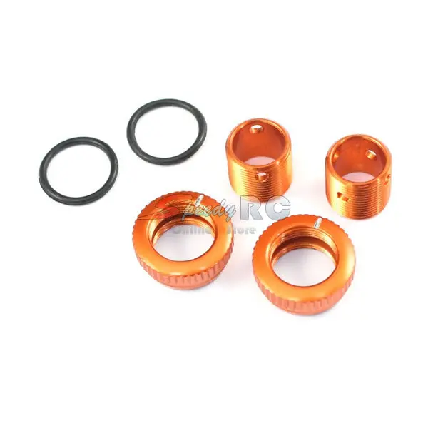 Radtec Ba-10001 Orange Aluminum Body Height Adjusters For Rc Cars 1