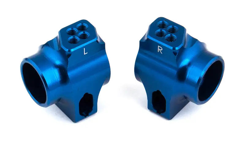 Rc10B6 Ft Blue Anodized Aluminum Rear Hubs (Ass91760) 1