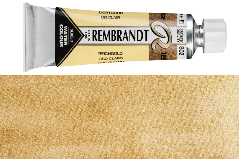 Rembrandt Light Gold Watercolor – 10 Ml Tube (#802) 1