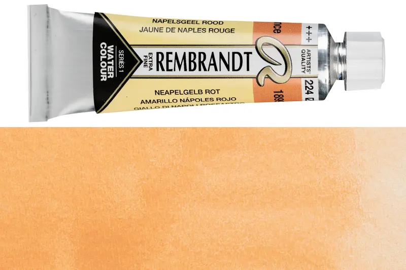 Rembrandt Naples Yellow Reddish Watercolor, 10 Ml (#224) 1