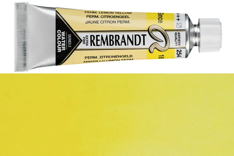 Rembrandt Permanent Lemon Yellow Watercolor Paint (10 Ml) 1