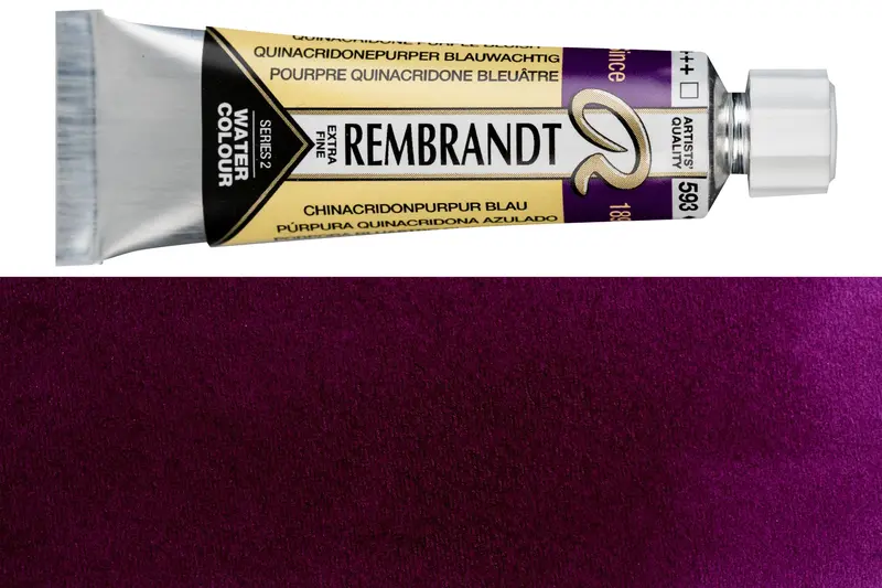 Rembrandt Quinacridone Purple Bluish Watercolor Paint, 10 Ml Tube 1