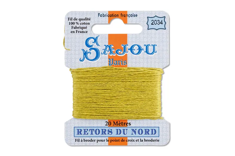 Retors Du Nord Moss Green Embroidery Thread #2034 1