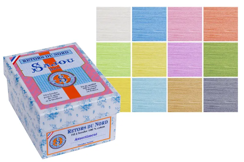 Retors Du Nord Pastel-Tone Embroidery Floss (12-Color Set) 1