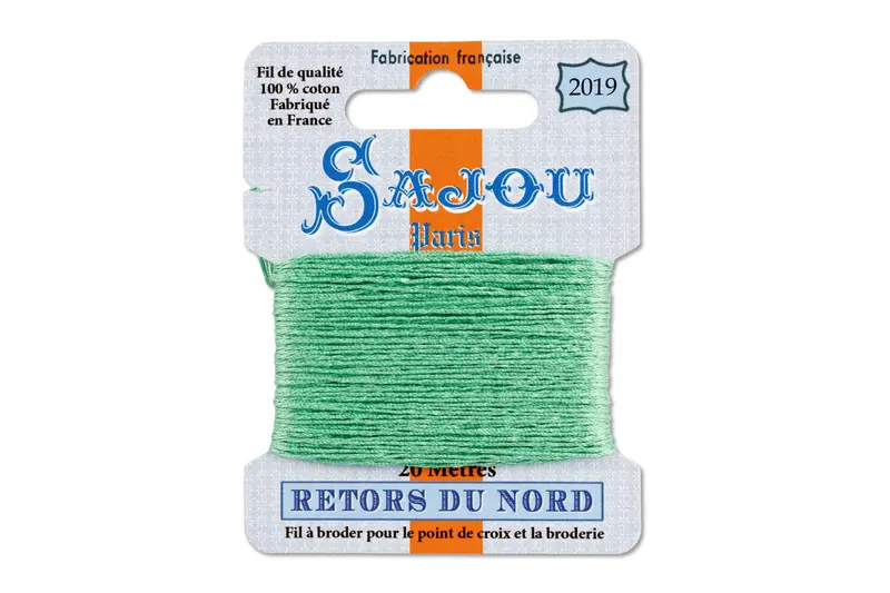 Retors Du Nord Spring Green Embroidery Thread #2019 1