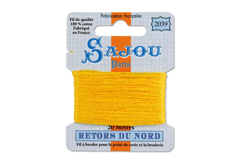 Retors Du Nord Sun Yellow Embroidery Thread #2039 1