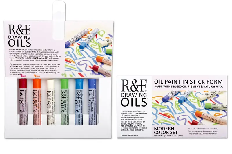 R&F Drawing Oils Contemporary Palette – 6-Color Modern Set 1