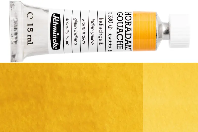 Schmincke Horadam Gouache In Indian Yellow, 15 Ml Tube 1