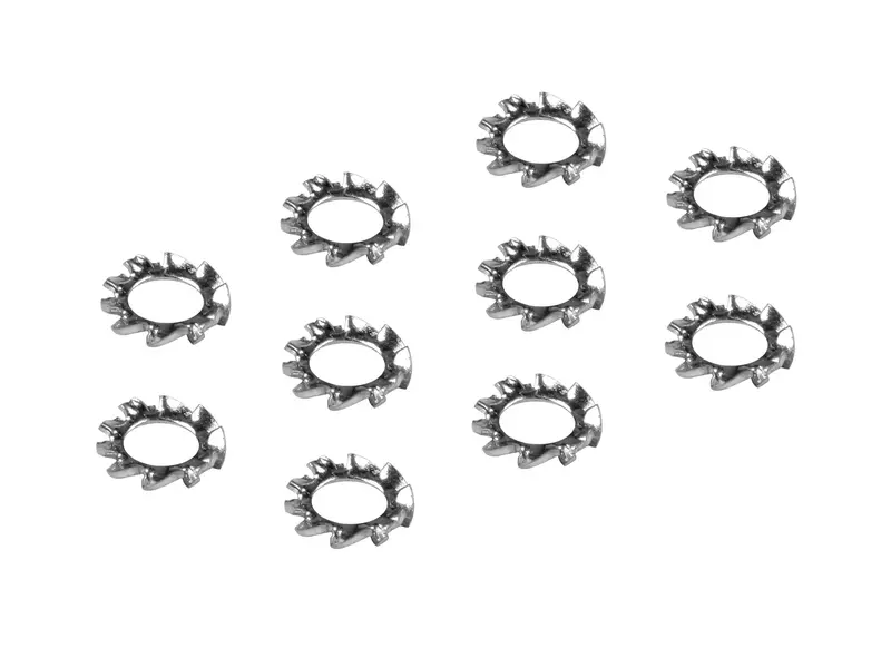 Serrated Lock Washer: 3Mm Id × 6Mm Od × 1Mm Thickness (Pack Of 10) 1