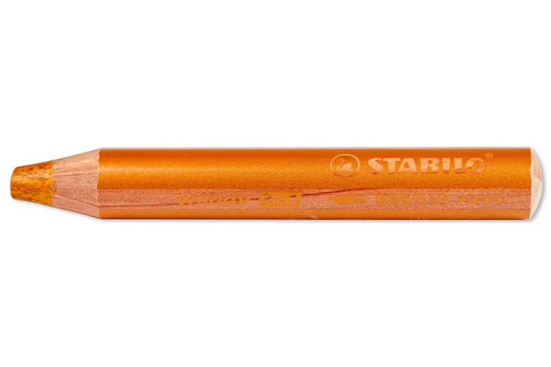 Stabilo Woody 3-In-1 Pencil – Gold Metallic (#810) Artistic Medium 1