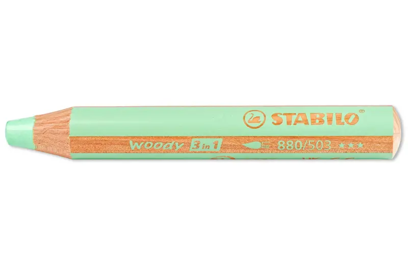Stabilo Woody 3-In-1 Pencil – Pastel Green (#503) Light & Airy Tone 1
