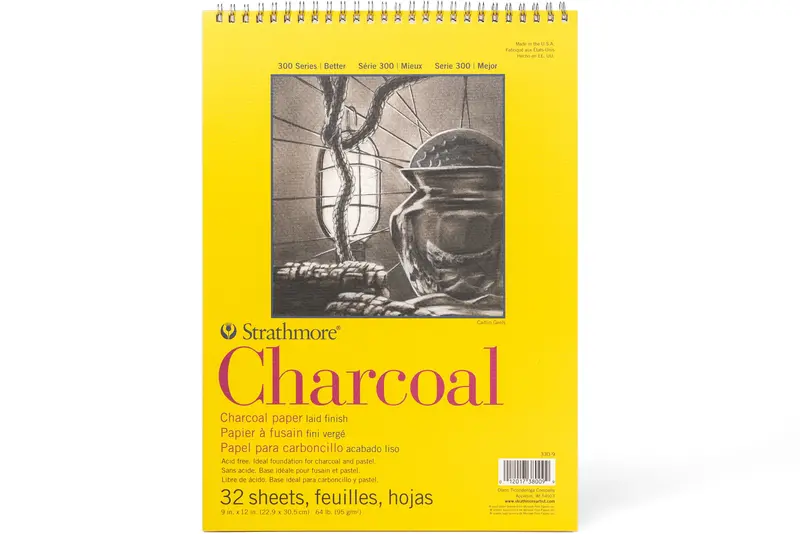 Strathmore 300 Series Charcoal Paper Pad – Heavyweight, Textured Surface 1