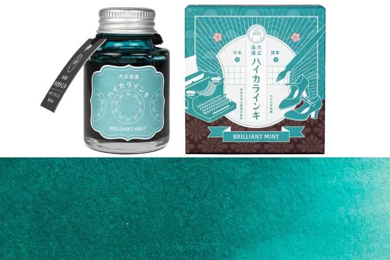 Taisho Roman Fountain Ink – Brilliant Mint, Cool Pastel Green 1