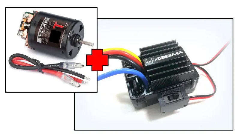 Thrust B-Spec 19T Brushed Motor Paired With 40A 1:10 Electronic Speed Controller 1