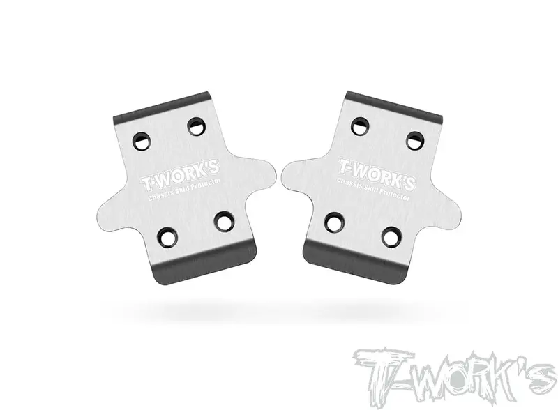 To-235-X Stainless Steel Front Chassis Skid Plates For Xray Xb8 & Xb9 Models (2 Pcs) 1