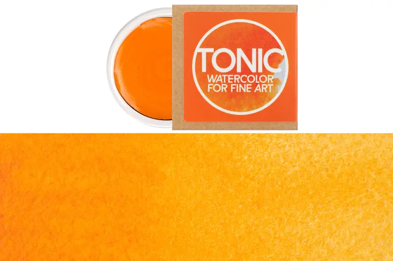 Tonic Mandarin Orange Watercolor – #035 Porcelain Pan Format 1