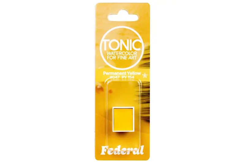 Tonic Permanent Yellow Watercolor Half Pan (#047) 1
