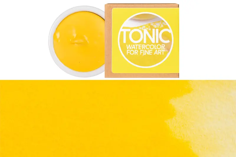 Tonic Porcelain Watercolor Pan – #047 Permanent Yellow 1
