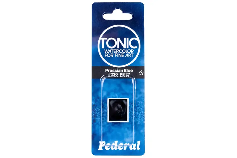Tonic Prussian Blue Watercolor Half Pan (#220) 1