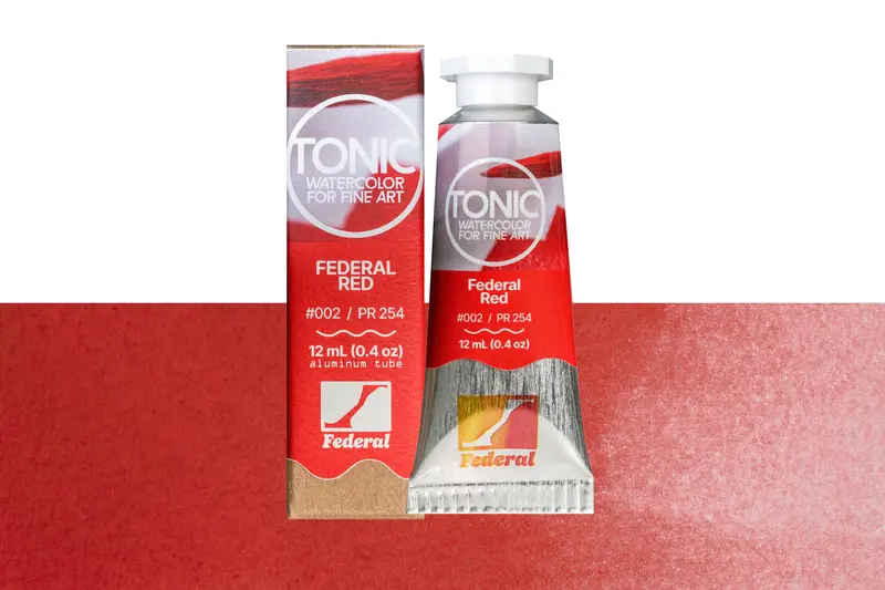 Tonic Watercolor Paint In Federal Red, 12 Ml Tube 1
