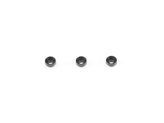 Ts048 Aluminum Servo Washer – Black Anodized, Thin Profile (3 Pcs) 1