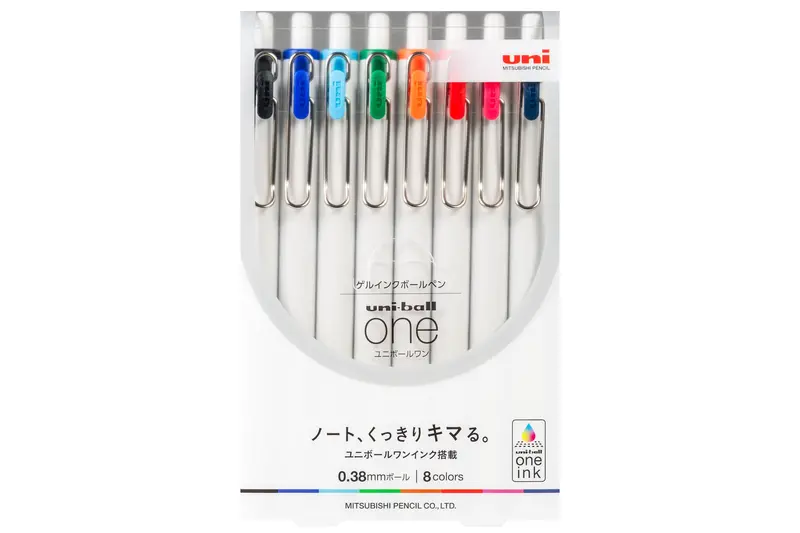Uni-Ball One Extra-Fine Rollerball Pens – 8-Pack Assortment 1