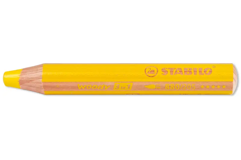 Woody 3-In-1 Colored Pencil In Sunny Yellow (#205) 1
