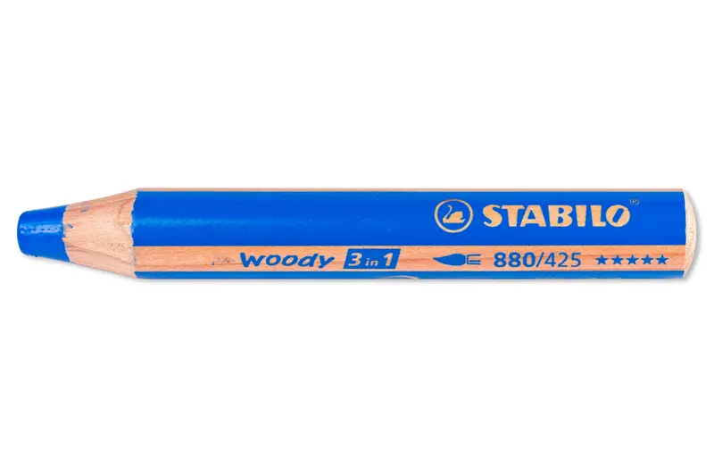 Woody 3-In-1 Colored Pencil In Vibrant Blue (#425) 1